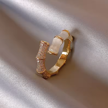Opal Bamboo Fashion Ring